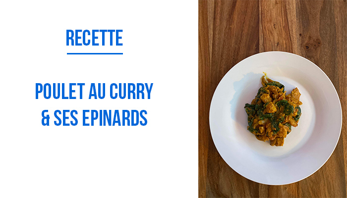 poulet curry épinard recette